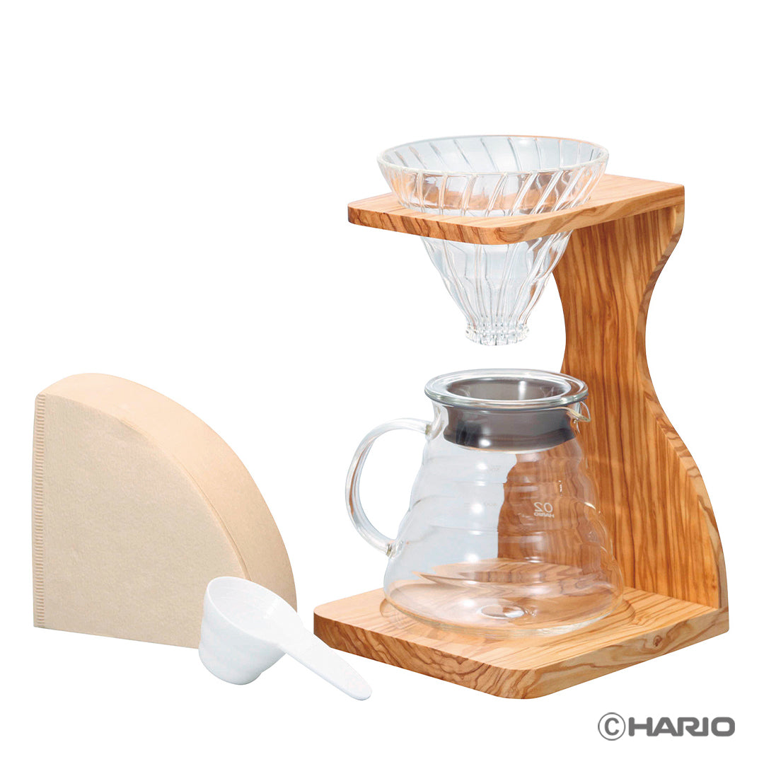 V60オリーブウッドスタンドセット –コーヒーセットなら HARIO NETSHOP