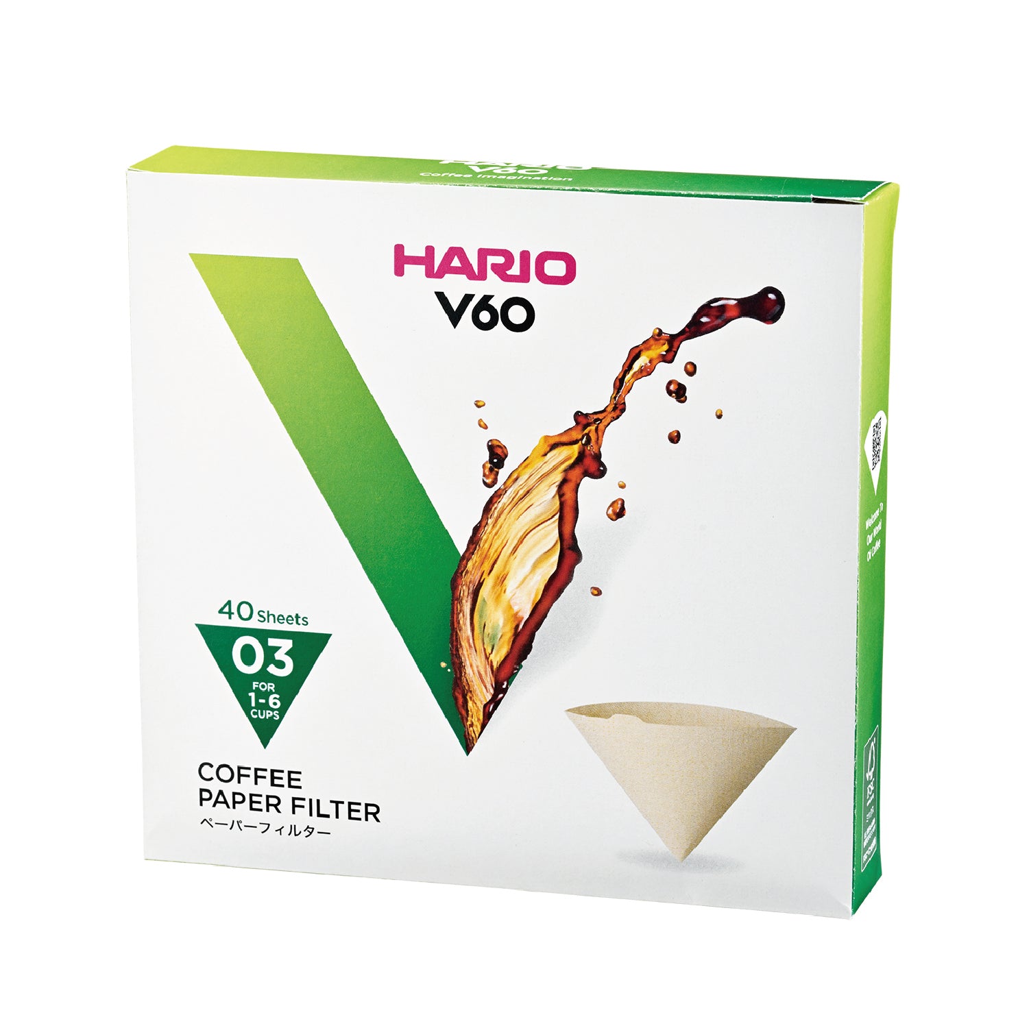 V60用ペーパーフィルターM 40枚 個箱入り –コーヒーフィルターなら