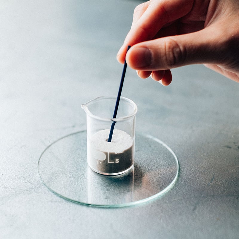 ビーカーのお香立て ガラス丸板セット