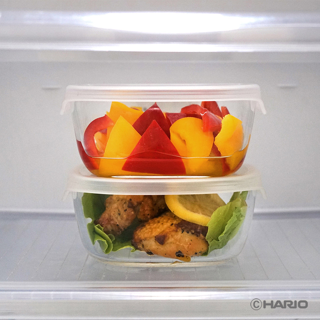 Harrods ダークグリーン 保存容器 耐熱ガラス製保存容器・角600 3個セット – HARIO NETSHOP