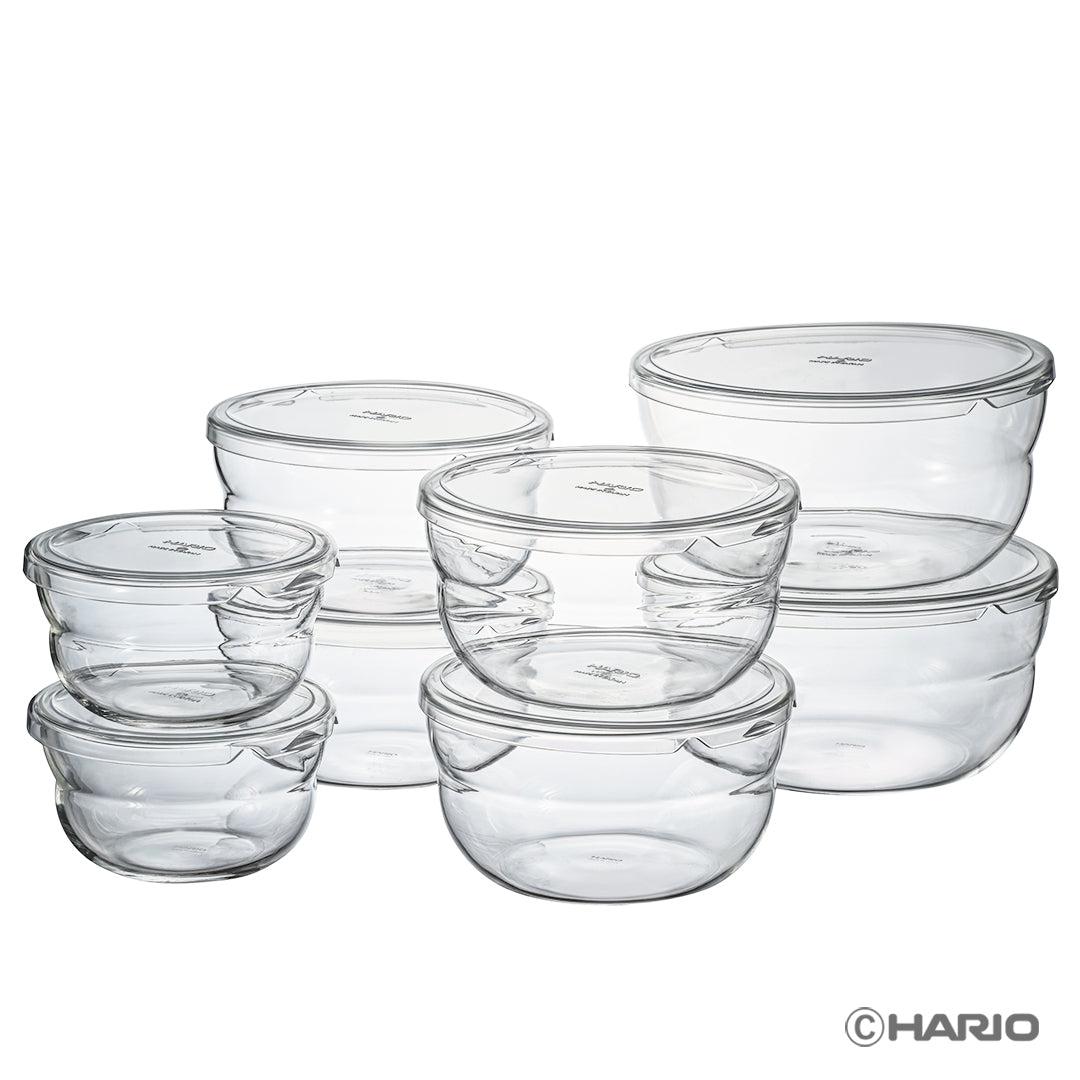 新品☆HARIO 耐熱ガラス保存容器 ボウルップ/BowlUp!/ 8個セット ボウルップ 耐熱ガラス保存ボウル 8個セット –食品保存容器なら HARIO