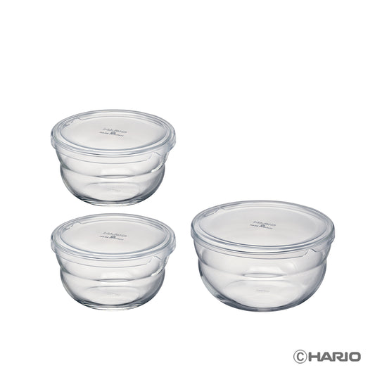 ボウルップ 耐熱ガラス保存ボウル350・650　3個セット