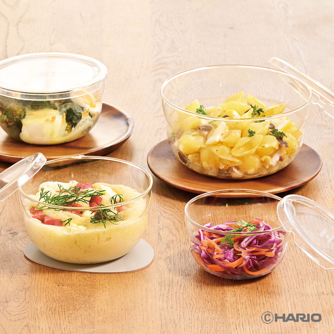 ボウルップ 耐熱ガラス保存ボウル 8個セット –食品保存容器なら HARIO