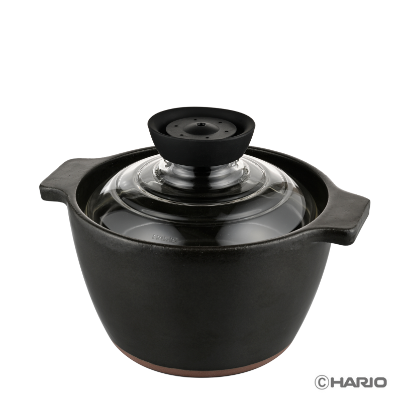 HARIO 中身が見えるご飯釜 プラス 1~2合用 GNC-165-B HARIO 萬古焼 中身が見えるご飯釜プラス –COOKならHARIO NETSHOP