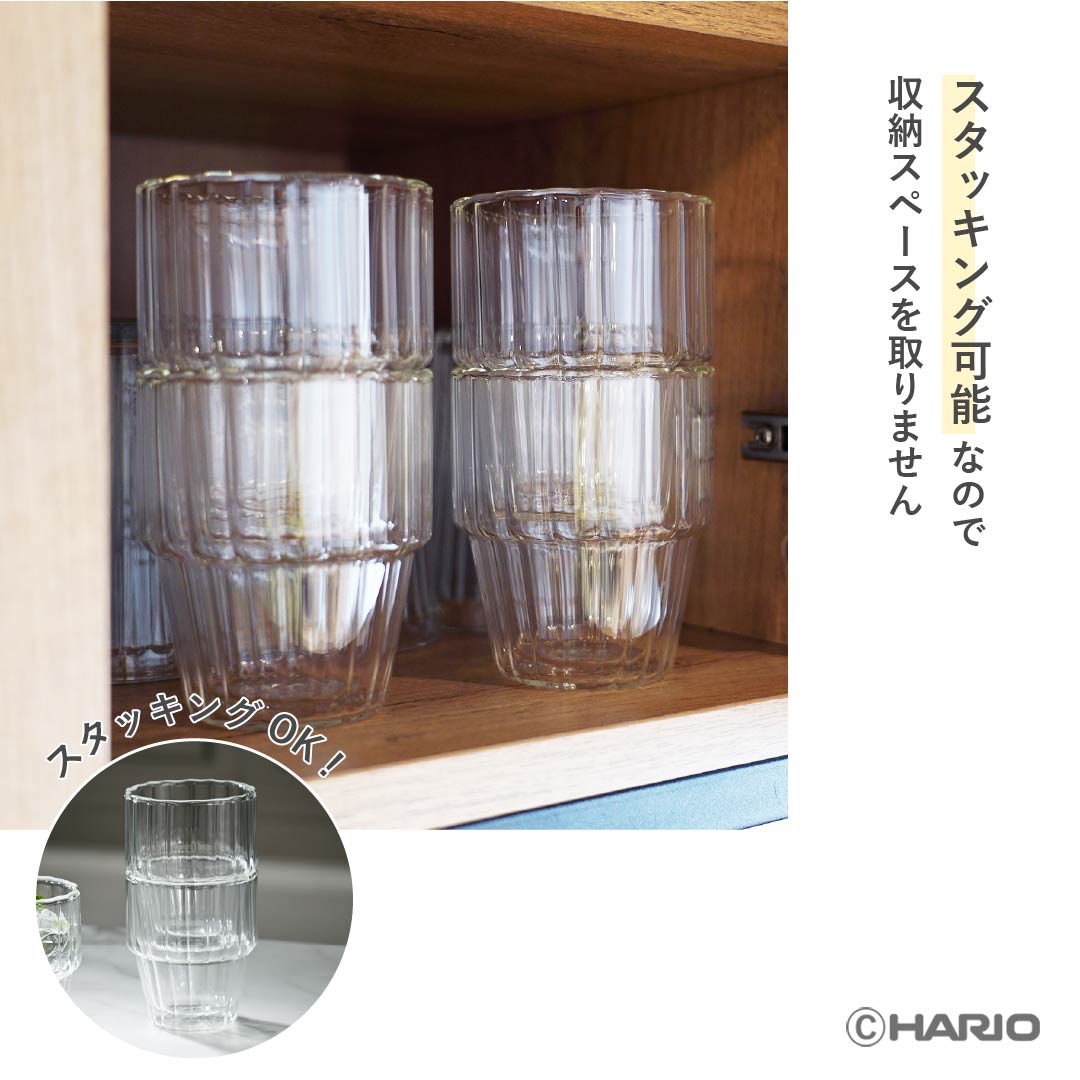 ダブルウォールスタックグラス ライン 2個セット – HARIO NETSHOP