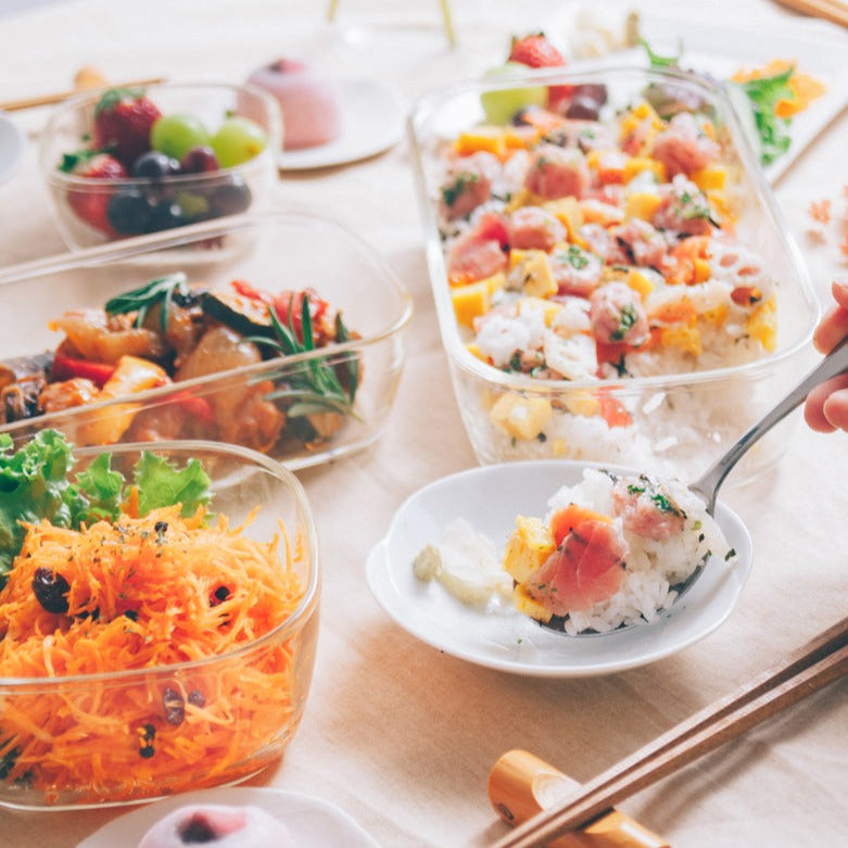 スタッキング耐熱ガラスコンテナ4個セット – HARIO NETSHOP