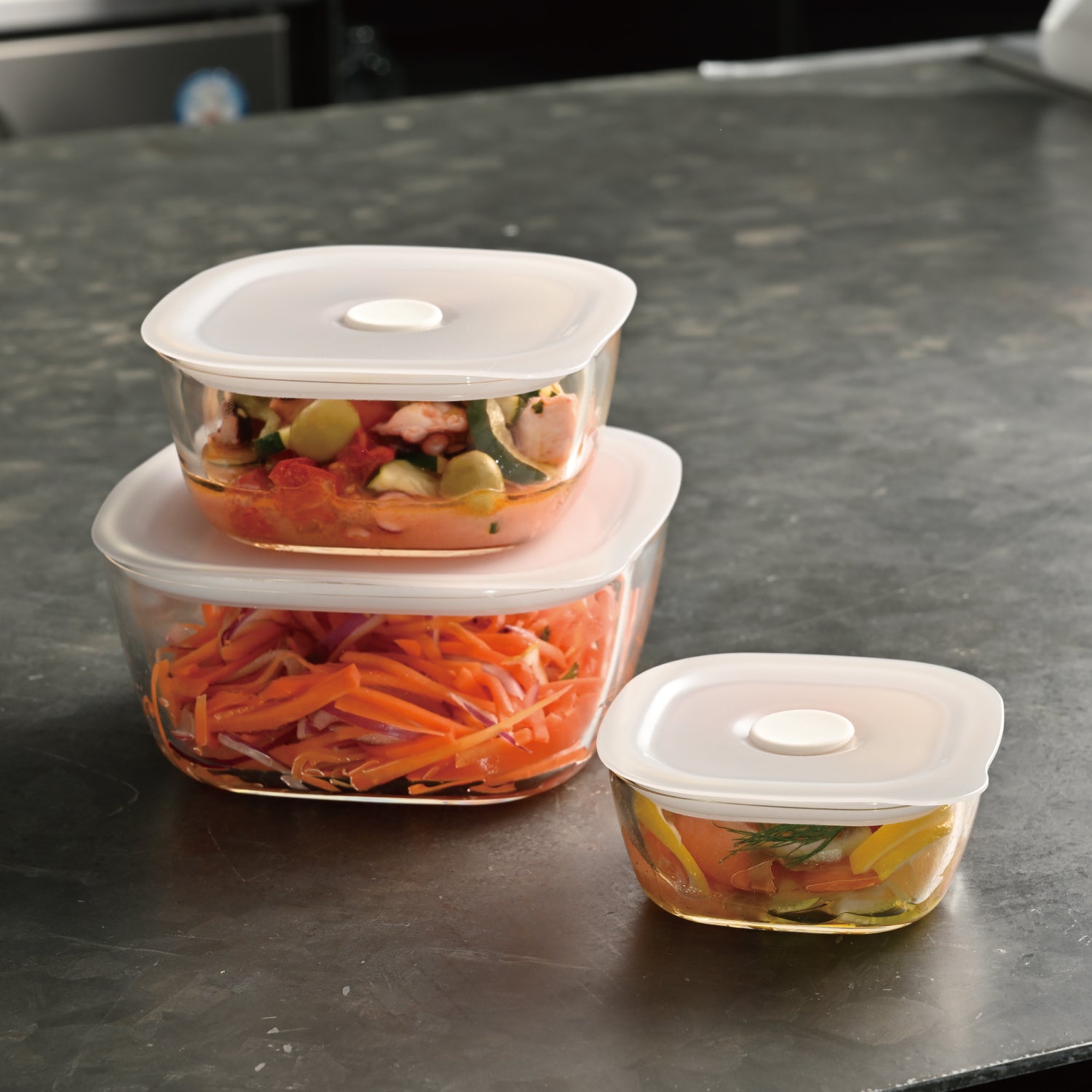 耐熱ガラス製密閉保存容器・角 –COOKならHARIO NETSHOP