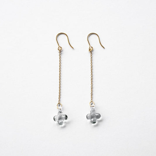 イイダ傘店 アジサイ （グレー） ピアス